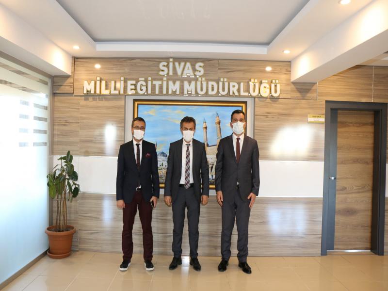 Millî Eğitim Müdürü Ergüven Aslan’a hayırlı olsun ziyareti